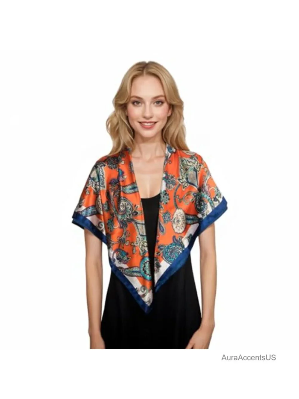 Like Silk Square Scarf Large 35 Inch Head Scarf for Sleeping